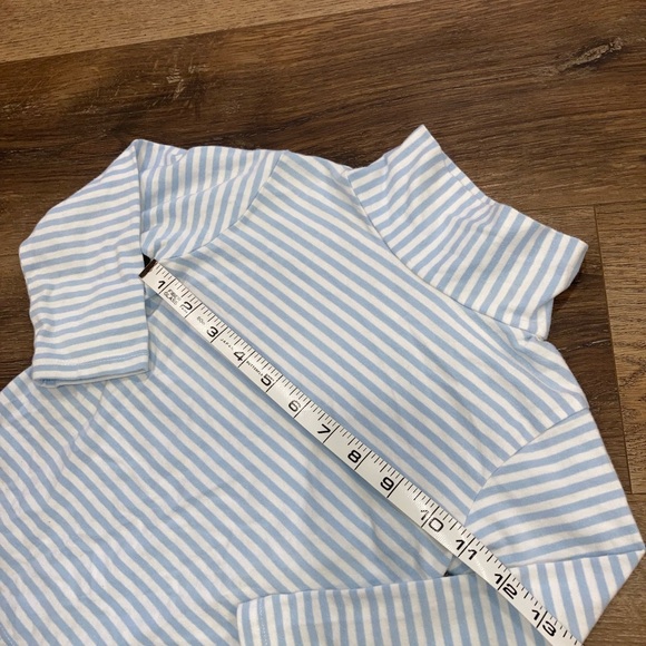 Bailey Boys Blue & White Stripe Turtleneck Shirt Top Undershirt Layer Winter 4T - Picture 5 of 10